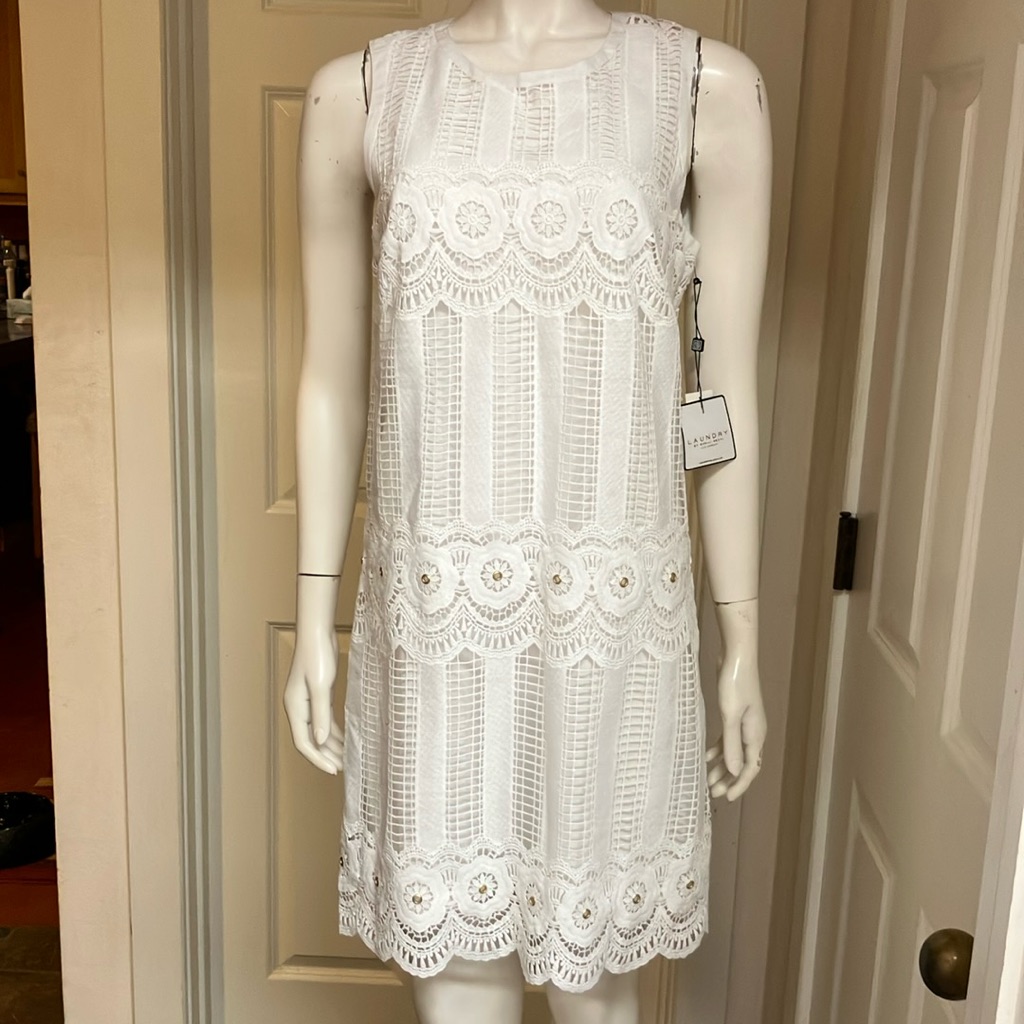 Laundry By Shelli Segal Crochet Dress Size 8, Nwt!